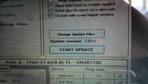 Software per update del firmware di un inverter TRIO da 27.6KW