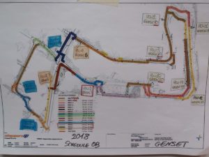 Tracciato del Circuito di F1 di Singapore con posizionamento delle PGU Area