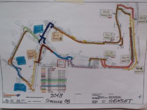 Tracciato del Circuito di F1 di Singapore con posizionamento delle PGU Area