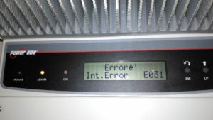 Messaggio di Errore E031 dell'Inverter