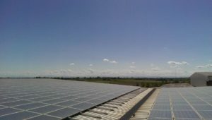 Pannelli fotovoltaici su magazzino industriale zona porto. In assoluto a causa delle polveri di materiali ferrosi e terrosi i più sporchi e ostici in assoluto nella pulizia e quindi nell'efficenza