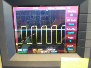 Misure con oscilloscopio di dimmeraggio lampada fluorescente